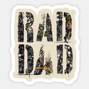 Rad Dad Shirt x Painted Camo Sticker